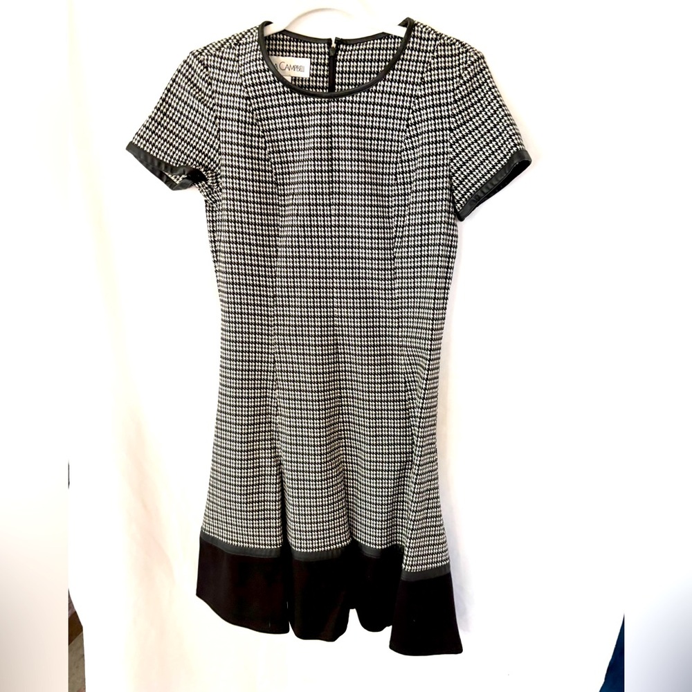 Sara Campbell Black and White Checkered Dress